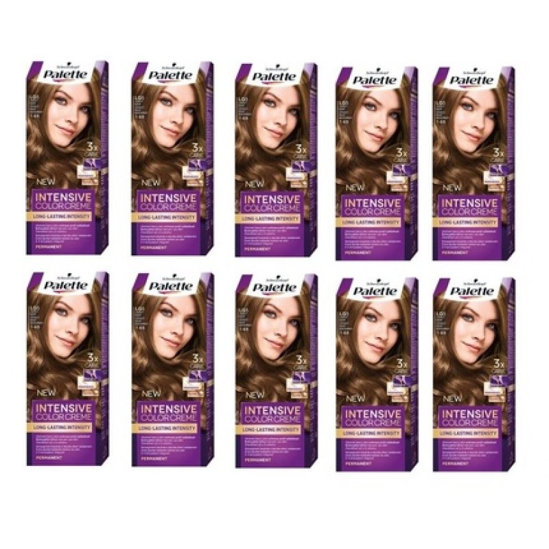 Palette Intensive Color Cream LG5 Glossy Nougat Permanent Hair 10 Pack