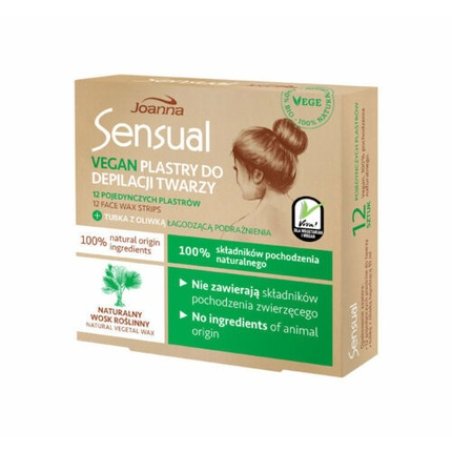 Joanna Sensual Vegan Facial Hair Removal Patches 12 Pieces