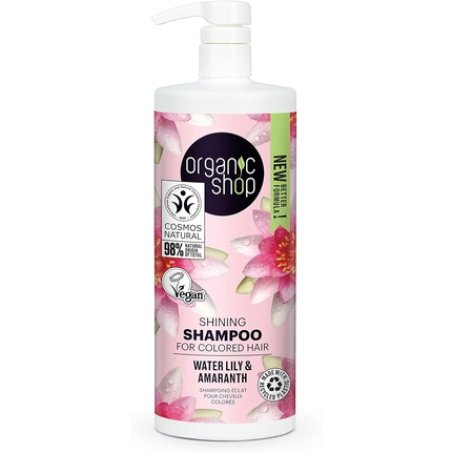 Organic Shop Shining Shampoo for Coloured Hair Water Lily and Amaranth 1000ml