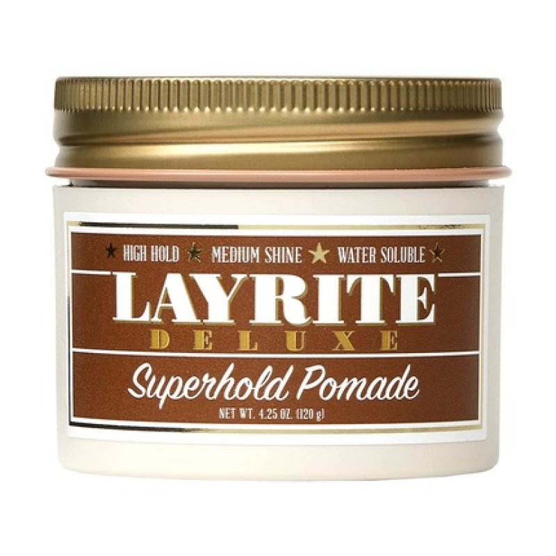 Layrite Superhold Pomade 120g Strong Hold Water Soluble Medium Shine