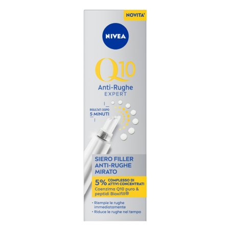 NIVEA Q10 Anti-Wrinkle Expert Serum Filler Targeted 15ml with Coenzyme Q10 for Face and Eye Area