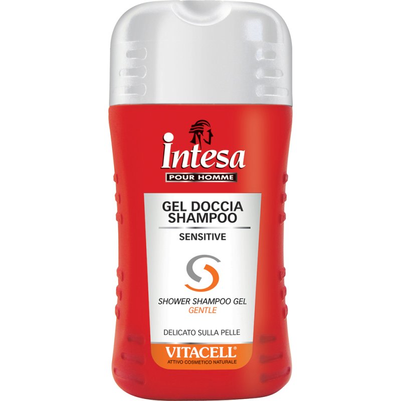 Intesa Shower Shampoo Gel Vitacell 250 ml Gel douche Hommes Corps et cheveux Épice, Bois