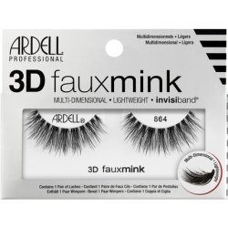 Ardell 3D Faux Mink False Eyelashes 864 Black Multi-Layered Extreme Curl Soft Ultra Luxurious Uneven Lengths Full
