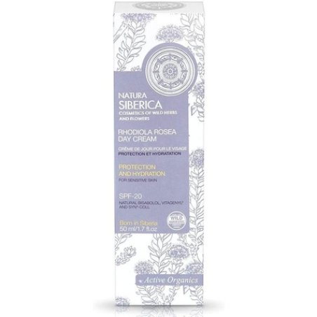 Natura Siberica Rhodiola Rosea Face Day Cream for Sensitive Skin Protection and Hydration SPF20 50ml