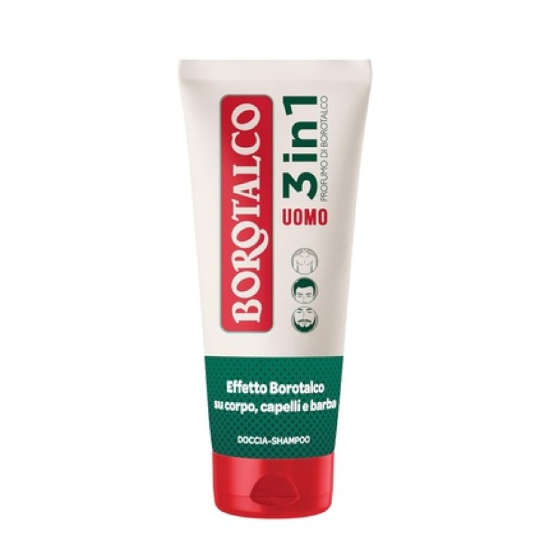 Borotalco 3-in-1 Shower Shampoo for Men Original Scent Dermatologically Tested 200ml