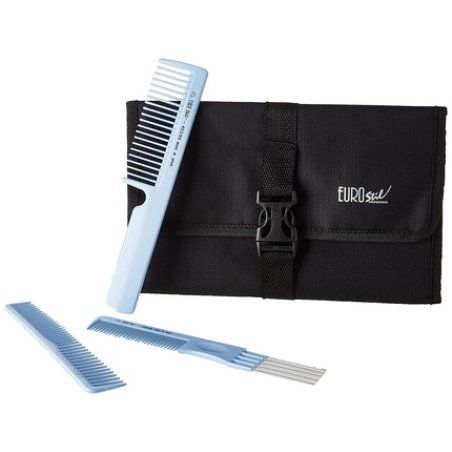 Eurostil Professional Case with 9 Colorful Combs and Closure