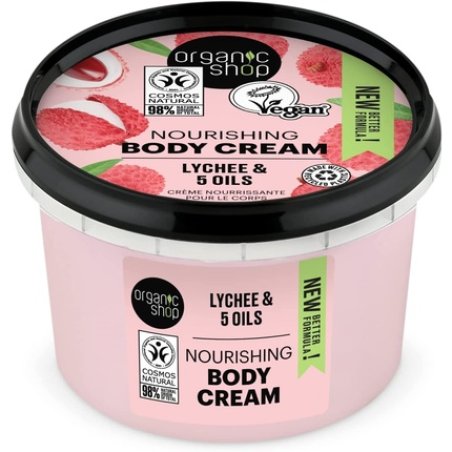 Organic Shop Pink Lychee and 5 Oils Body Cream 250ml