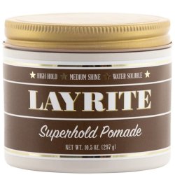 Layrite Superhold Pomade 297g Strong Hold Water Soluble Medium Shine