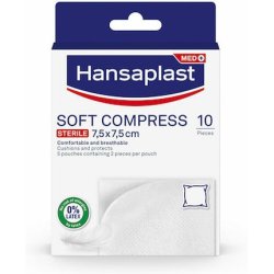 Hansaplast Soft Compress Sterile Gauzes 75 X 75 Cm, Pack Of 10