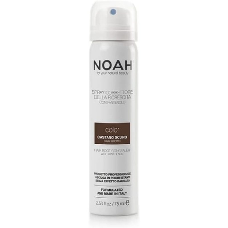 NOAH Hair Root Concealer with Vitamin B5 Dark Brown 75ml - Made in Italy - Cruelty Free No SLS or Parabens - Nickel