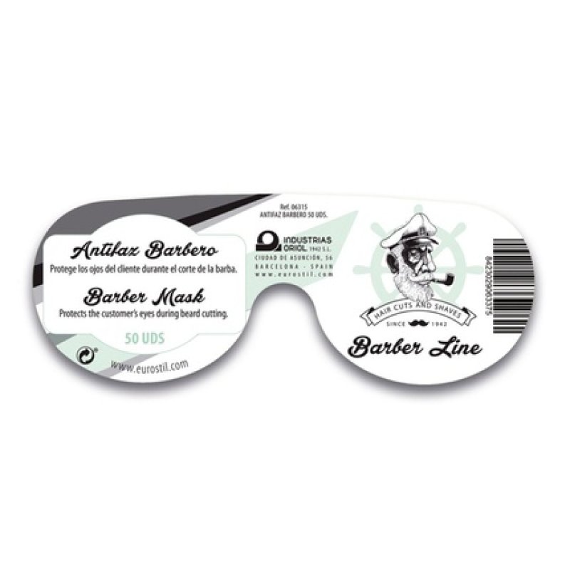 Eurostil Barber's Black Eye Mask 50 Pack