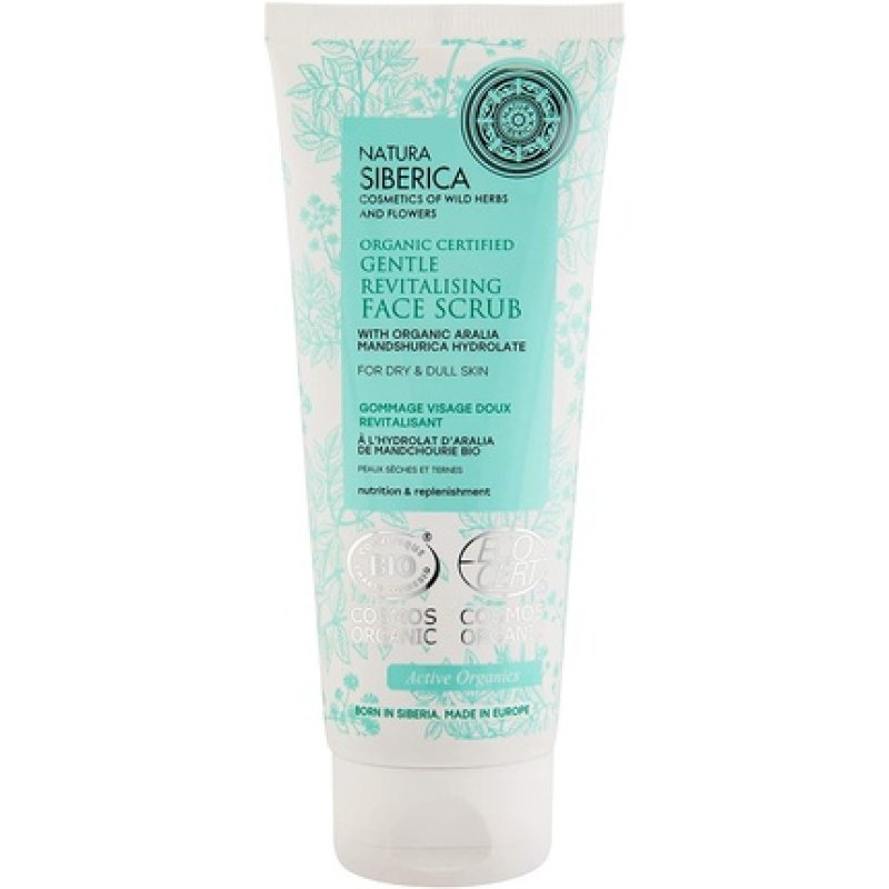 Natura Siberica Organic Certified Gentle Revitalising Face Scrub for Dry and Dull Skin