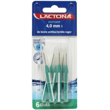 Lactona Brushes Easygrip S 4.0 Mm - Toothbrush - 6 Pieces