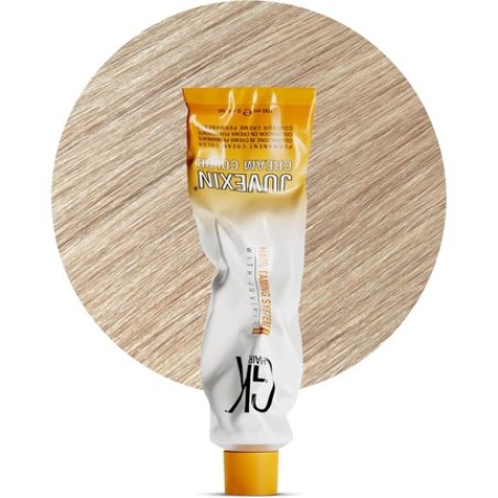 GK HAIR Global Keratin Professional Hair Color Cream Tube 3.4 Fl Oz 100ml - 10 Lightest Platinum Blonde