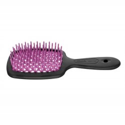 Janeke Small Superbrush Small Hairbrush For Detangling Hair Black-Fuchsia