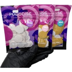 Staleks Pro M White Pododisc Refill Pads for Pedicure 50 Pieces PDF-20 PDF-20-240W