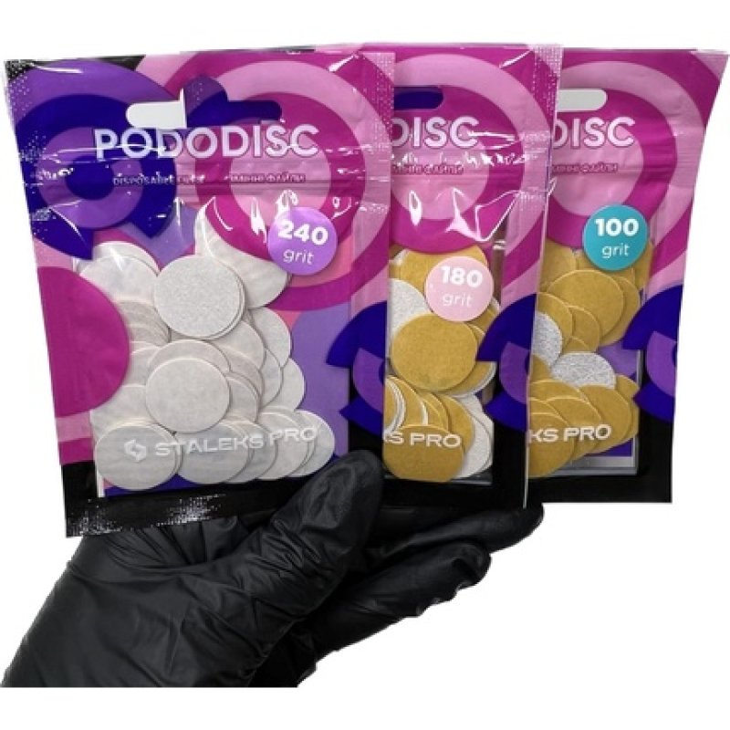 Staleks Pro M White Pododisc Refill Pads for Pedicure 50 Pieces PDF-20 PDF-20-240W