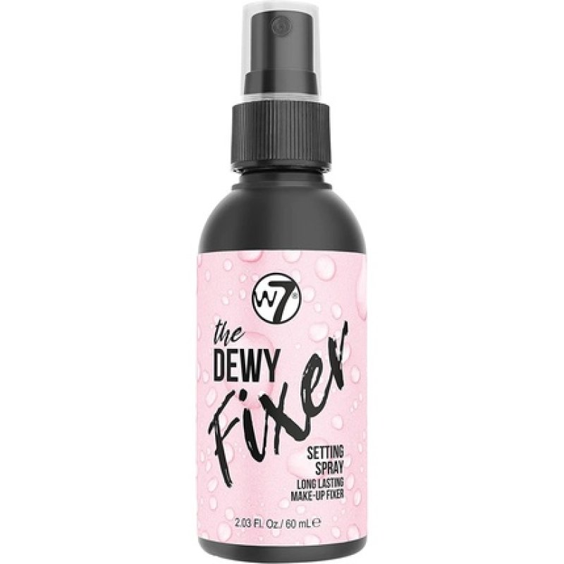 W7 The Fixer Makeup Setting Spray Dewy Finish Long-Lasting Ultra-Fine Formula Cruelty Free and Vegan