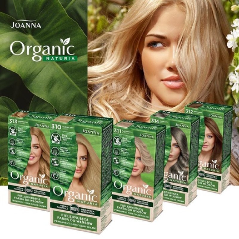 Joanna Naturia Organic Care Permanent Hair Color Cream 13 Shades 0% Ammonia