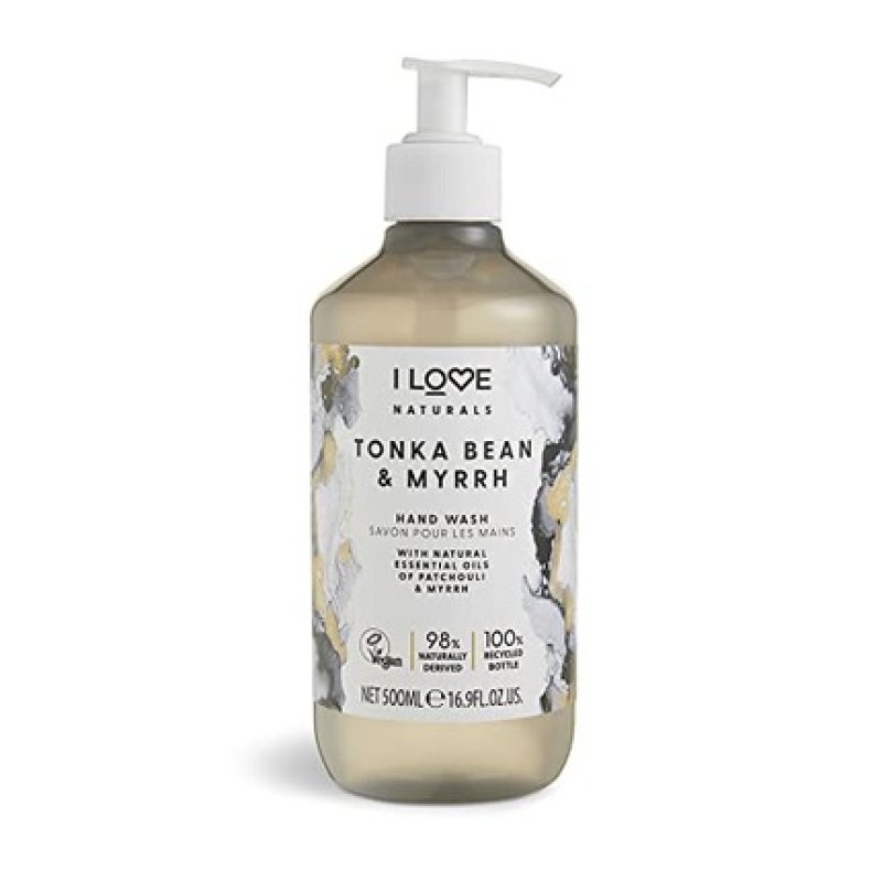 I Love Naturals Tonka Bean & Myrrh Hand Wash with Patchouli & Myrrh Oils 500ml