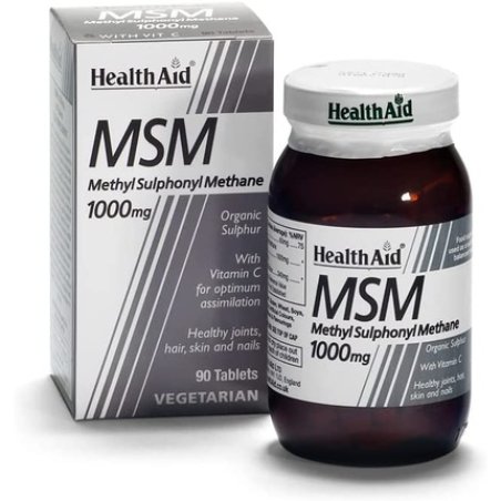 HealthAid MSM 1000mg Vegetarian Tablets 90 Count