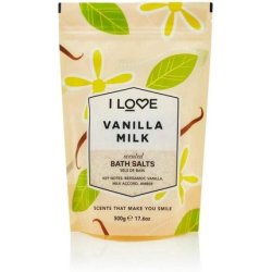I Love Vanilla Milk Scented Bath Salts with ACB BioWater Bamboo 500g
