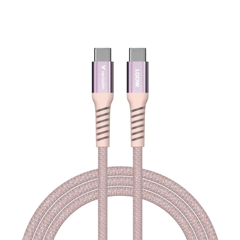 Verbatim Sync & Charge Magnetic Cable - 100W USB-C to USB-C 120 cm Pink