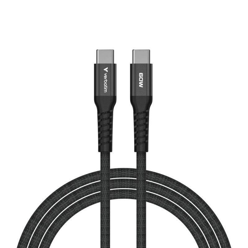 Verbatim Sync & Charge Magnetic Cable - 60W USB-C to USB-C 120 cm Black