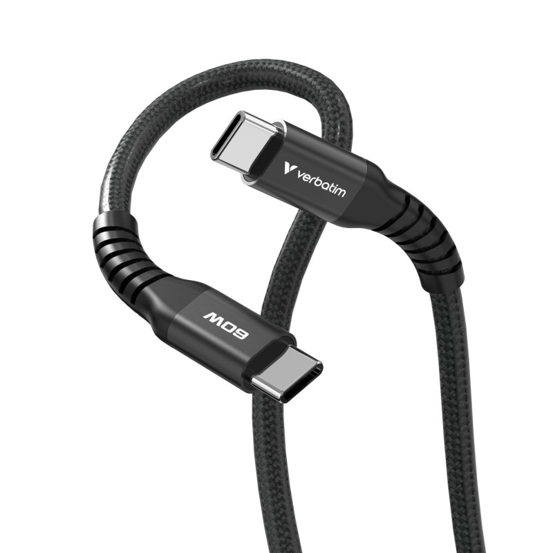 VERBATIM CABLE USB-C/ USB-C 60W NOIR