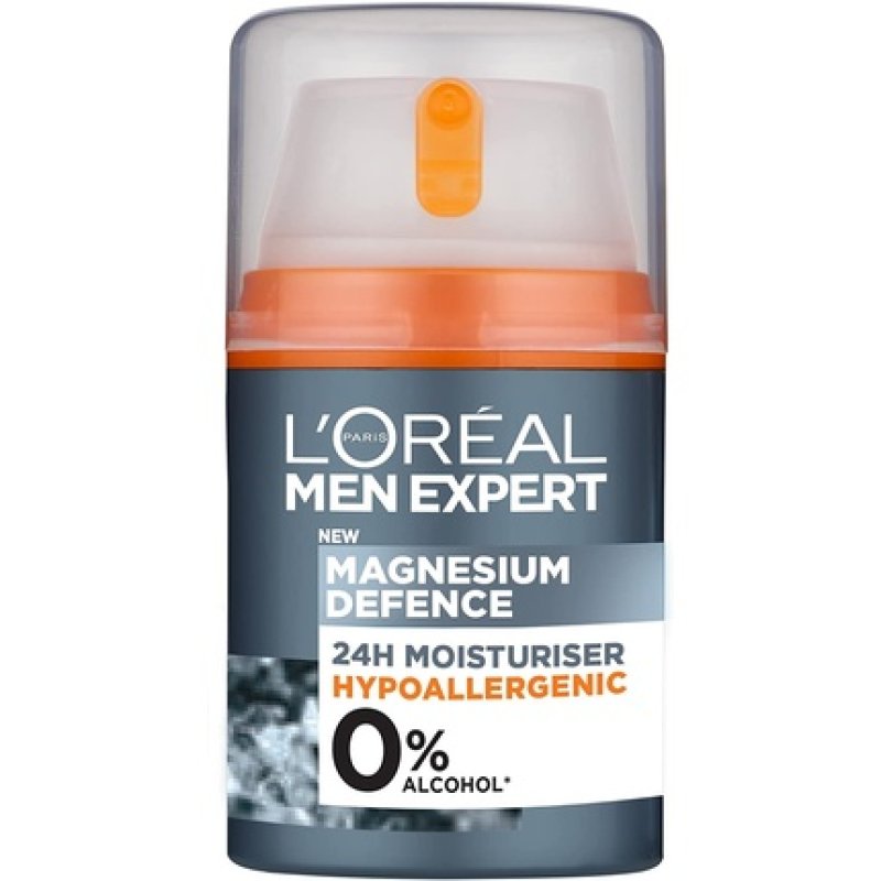 L'Oreal Men Expert Sensitive Skin Moisturiser with Magnesium and Hyaluronic Acid 50ml