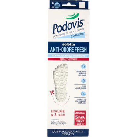 Podovis Universal Odor-Neutralizing Insoles - One Size Fits All Shoes for Women and Men