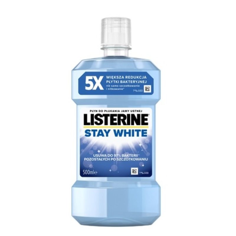 Listerine Mouthwash Stay White - 500ml