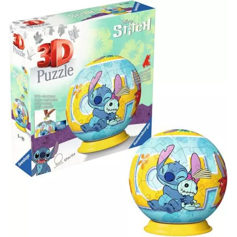 Ravensburger 3D Puzzle Ball: Disney Stitch Puzzle 3D 73 pièce(s) Dessins animés