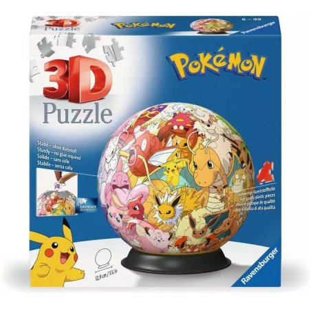 Ravensburger 3D Puzzle Ball: Pokémon - Kanto Region 73 pc(s) Cartoons