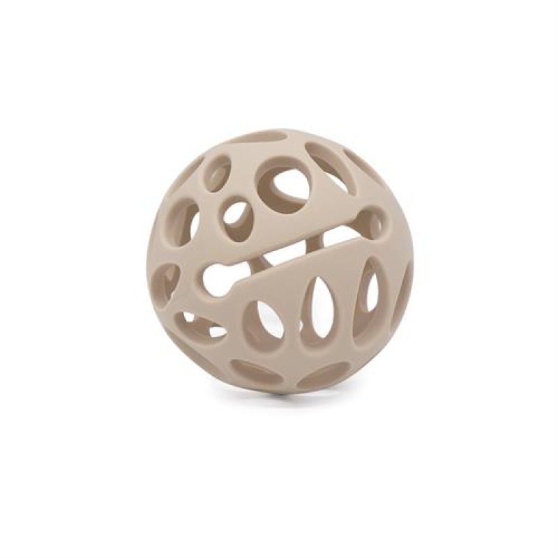 Magni - Teether ball in LFGB silicone with tactile surfaces, beige - (5733)