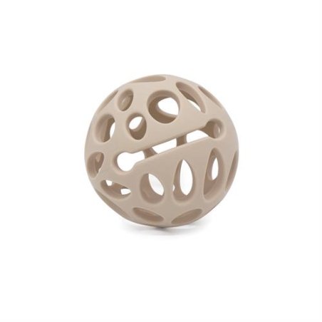 Magni - Teether ball in LFGB silicone with tactile surfaces, beige - (5733)