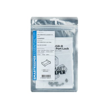 Smartkeeper MUL04P1GY bloqueur de port USB Type-B Gris 10 pièce(s)
