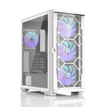 Boitier Moyen Tour E-ATX Zalman Z10 Duo avec panneaux vitrés (Blanc)