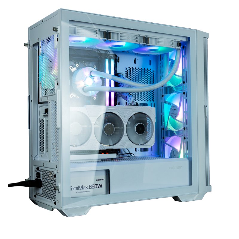 Boitier Moyen Tour E-ATX Zalman Z10 Duo avec panneaux vitrés (Blanc)