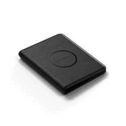 Satechi Vegan-Leather Passport Wallet with Find My Black