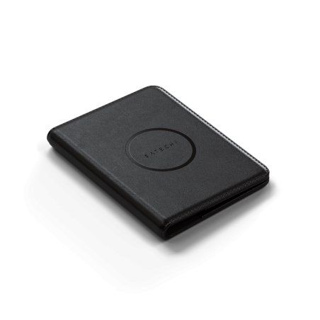 Satechi Vegan-Leather Passport Wallet with Find My Black
