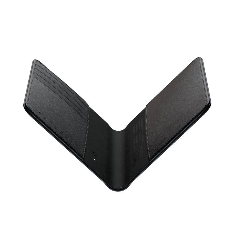 Satechi Vegan-Leather Passport Wallet with Find My Black