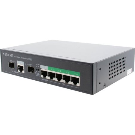 STONET PC106GC Switch 6 Gigabit Port with 4 PoE & 2 SFP