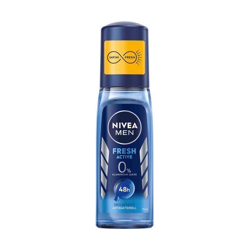 NIVEA MEN Fresh Active Deodorant Spray with INFINIFRESH Formula and Sea Extracts 75ml