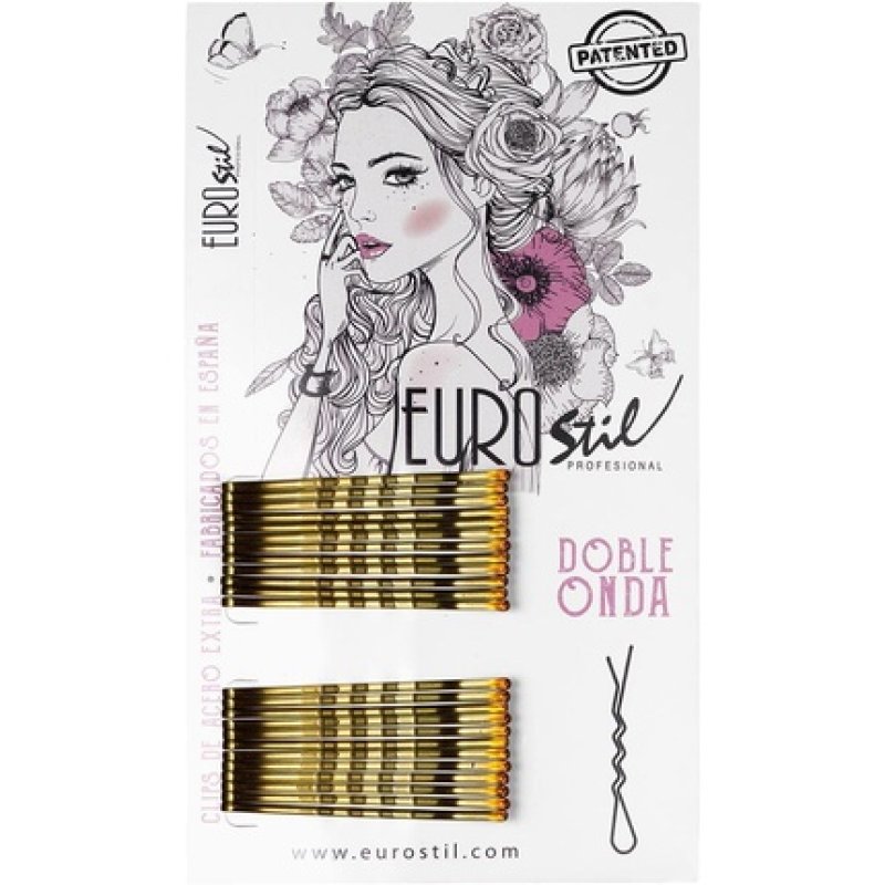 Eurostil Hair Care: Clips Hair Clip Box Double Wave Bronze