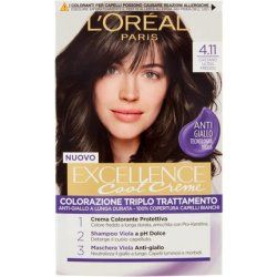 L'Oréal Paris Excellence Cool Cream Hair Dye Covers White Hair Rich Colour in Cold Tones 4.11