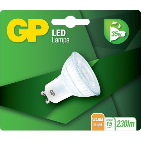 GP - LED Lamp, GU10, 4W (35W), 230lm