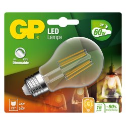 GP - LED Lamp Classic Filament, E27, DIM, 7W (60W), 806lm