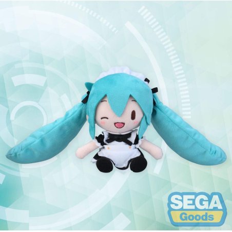 Hatsune Miku Project Diva Arcade peluche Fuwa Petit Mini Miku Maid Ver. (EX) 16 cm