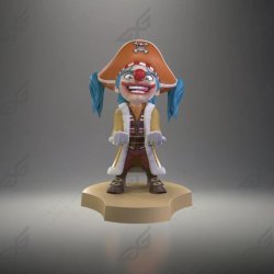 ONE PIECE NETFLIX - Buggy - Support Manette & Portable 'Holdem' - 11cm